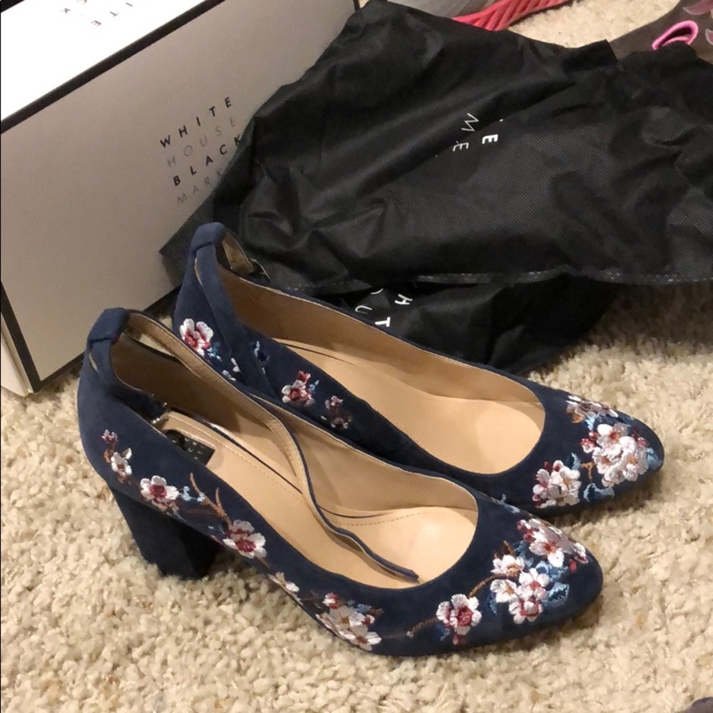 WHBM embroidered shoes